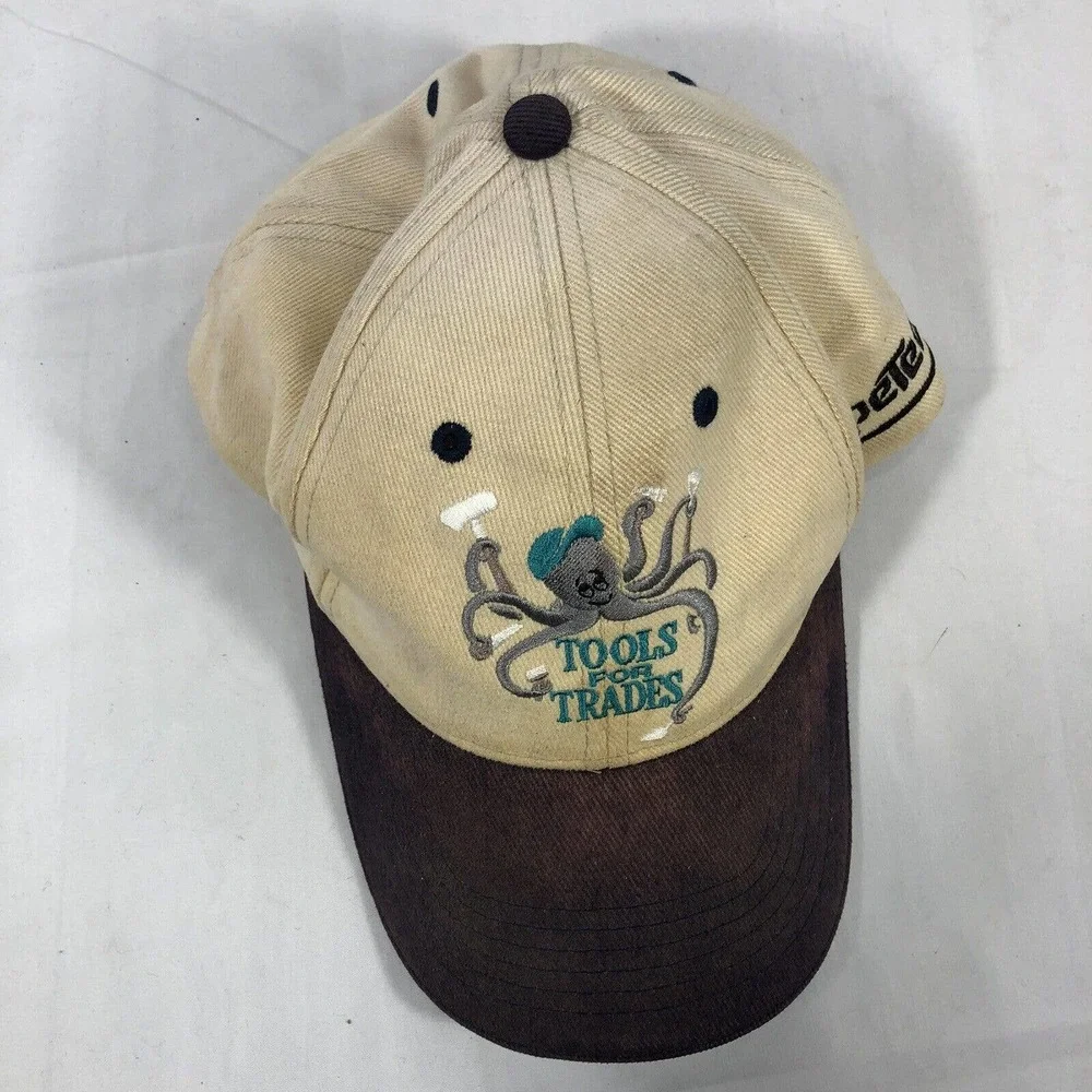 TAPE TECH HAT CAP TOOLS FOR TRADES ADJUSTABLE ONE SIZE FITS MOST DISCOLORED OSFM